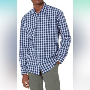 Good threads blue plaid button down large
